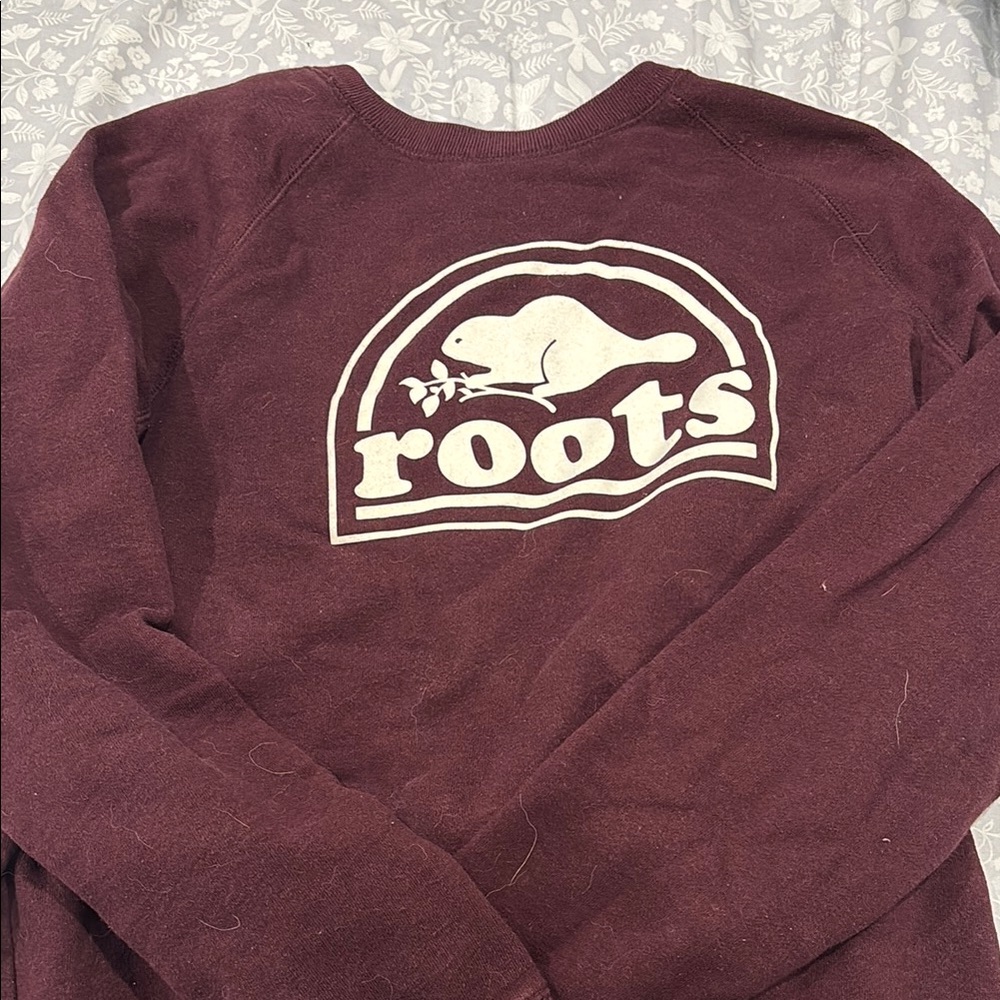Roots Maroon Logo Sweatshirt